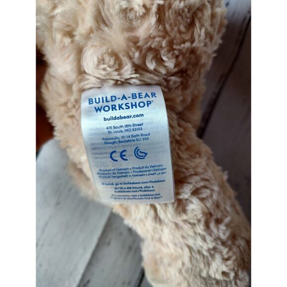 Build A Bear Tan Teddy Bear Plush BAB Happy Hugs Swirl Fur 17" - Picture 5 of 8